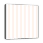 Vertical Stripes - White and Seashell Mini Canvas 8  x 8  (Stretched)