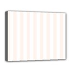 Vertical Stripes - White and Seashell Canvas 14  x 11  (Stretched)