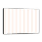 Vertical Stripes - White and Seashell Canvas 18  x 12  (Stretched)