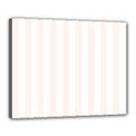 Vertical Stripes - White and Seashell Canvas 20  x 16  (Stretched)