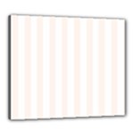 Vertical Stripes - White and Seashell Canvas 24  x 20  (Stretched)