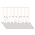 Vertical Stripes - White and Seashell #1 MOM 3D Greeting Cards (8x4)