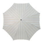 Vertical Stripes - White and Seashell Golf Umbrella