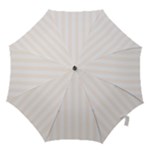 Vertical Stripes - White and Seashell Hook Handle Umbrella (Small)