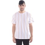 Vertical Stripes - White and Linen Men s Sport Mesh Tee
