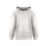 Vertical Stripes - White and Linen Kid s Pullover Hoodie