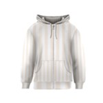 Vertical Stripes - White and Linen Kid s Zipper Hoodie