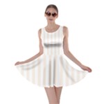 Vertical Stripes - White and Linen Skater Dress