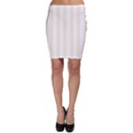 Vertical Stripes - White and Linen Bodycon Skirt