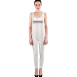 Vertical Stripes - White and Linen OnePiece Catsuit