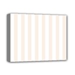 Vertical Stripes - White and Linen Deluxe Canvas 14  x 11  (Stretched)
