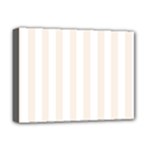 Vertical Stripes - White and Linen Deluxe Canvas 16  x 12  (Stretched)