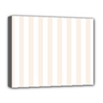 Vertical Stripes - White and Linen Deluxe Canvas 20  x 16  (Stretched)