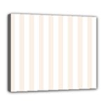 Vertical Stripes - White and Linen Deluxe Canvas 24  x 20  (Stretched)