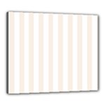 Vertical Stripes - White and Linen Canvas 24  x 20  (Stretched)
