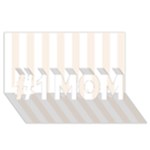 Vertical Stripes - White and Linen #1 MOM 3D Greeting Cards (8x4)
