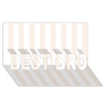 Vertical Stripes - White and Linen BEST BRO 3D Greeting Card (8x4)