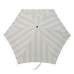 Vertical Stripes - White and Linen Mini Umbrella