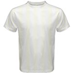 Vertical Stripes - White and Ivory Men s Cotton Tee