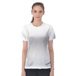 Vertical Stripes - White and Ivory Women s Sport Mesh Tee