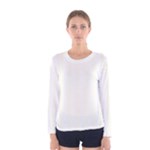 Vertical Stripes - White and Ivory Women s Long Sleeve T-shirt