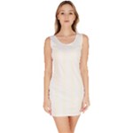 Vertical Stripes - White and Ivory Bodycon Dress