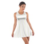 Vertical Stripes - White and Ivory Cotton Racerback Dress