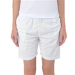Vertical Stripes - White and Ivory Women s Basketball Shorts