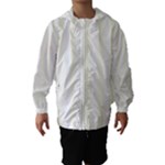 Vertical Stripes - White and Ivory Hooded Wind Breaker (Kids)