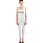 Vertical Stripes - White and Ivory OnePiece Catsuit