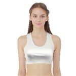 Vertical Stripes - White and Ivory Women s Sports Bra with Border