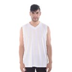 Vertical Stripes - White and Ivory Men s Basketball Tank Top