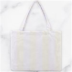 Vertical Stripes - White and Ivory Mini Tote Bag