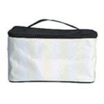Vertical Stripes - White and Ivory Cosmetic Storage Case