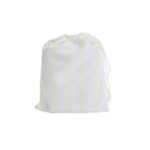Vertical Stripes - White and Ivory Drawstring Pouch (M)