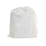 Vertical Stripes - White and Ivory Drawstring Pouch (XL)