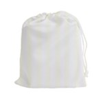 Vertical Stripes - White and Ivory Drawstring Pouch (XXl)