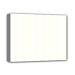 Vertical Stripes - White and Ivory Deluxe Canvas 14  x 11  (Stretched)