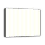 Vertical Stripes - White and Ivory Deluxe Canvas 16  x 12  (Stretched)