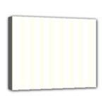 Vertical Stripes - White and Ivory Deluxe Canvas 20  x 16  (Stretched)