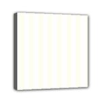Vertical Stripes - White and Ivory Mini Canvas 6  x 6  (Stretched)