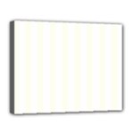 Vertical Stripes - White and Ivory Canvas 14  x 11  (Stretched)