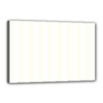 Vertical Stripes - White and Ivory Canvas 18  x 12  (Stretched)