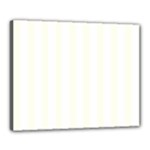 Vertical Stripes - White and Ivory Canvas 20  x 16  (Stretched)