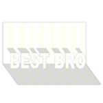 Vertical Stripes - White and Ivory BEST BRO 3D Greeting Card (8x4)