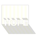 Vertical Stripes - White and Ivory HOPE 3D Greeting Card (7x5)