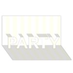 Vertical Stripes - White and Ivory PARTY 3D Greeting Card (8x4)
