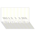 Vertical Stripes - White and Ivory ENGAGED 3D Greeting Card (8x4)