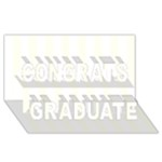 Vertical Stripes - White and Ivory Congrats Graduate 3D Greeting Card (8x4)