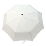 Vertical Stripes - White and Ivory Folding Umbrella
